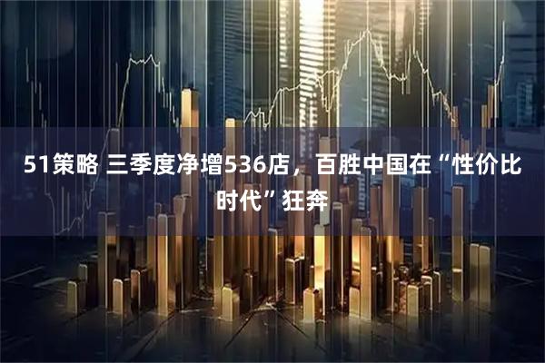 51策略 三季度净增536店,百胜中国在“性价比时代”狂奔